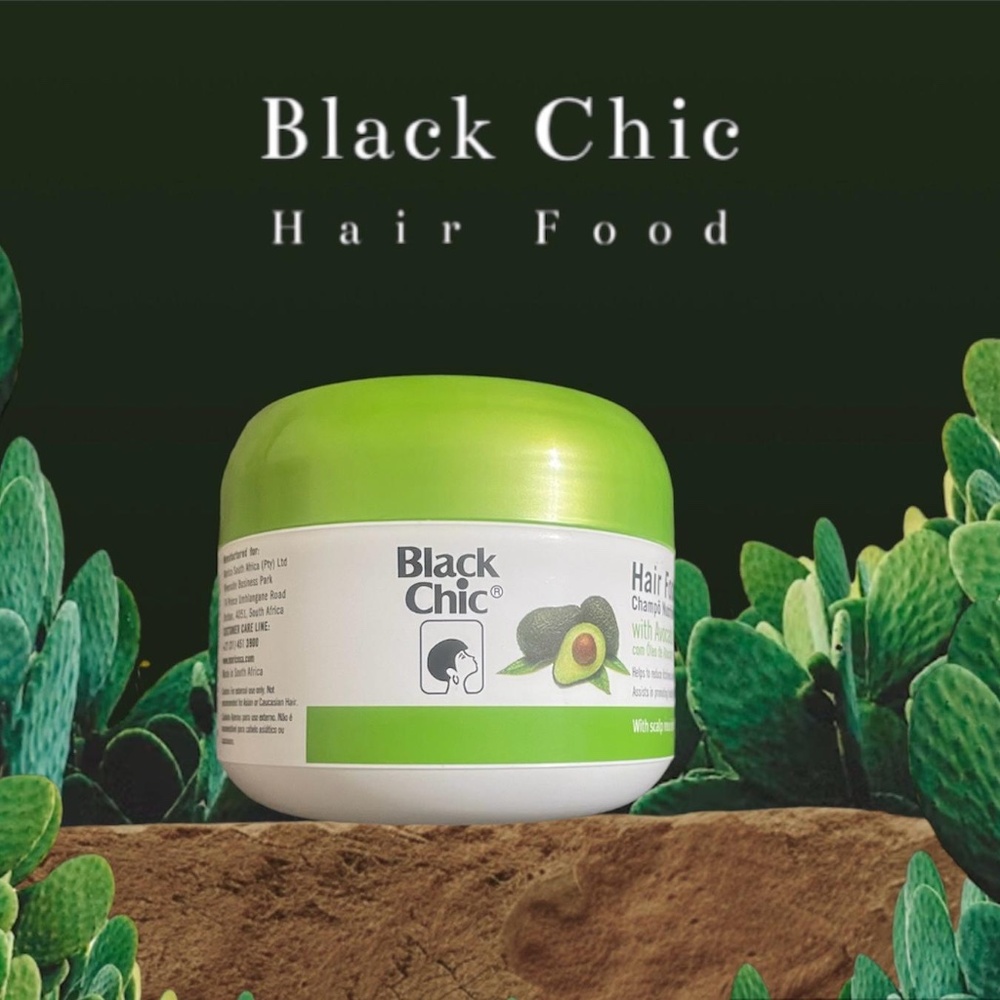 🌿Nourish Naturally: Black Chic Hair Food with Avocado Oil for Itch-Free Scalp